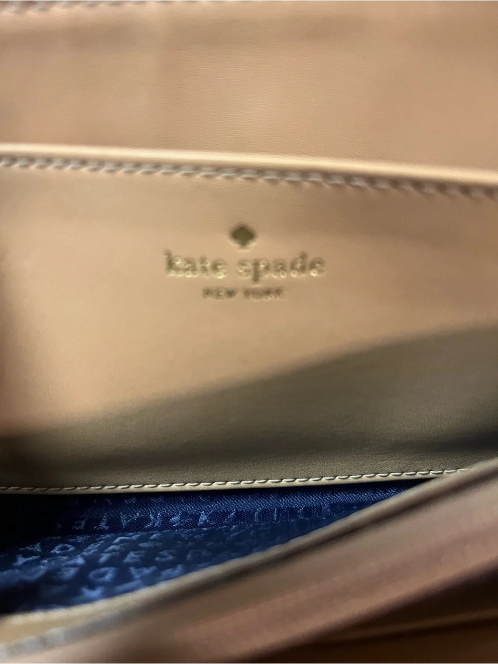 EUC Kate Spade Wellesley Layton Cobalt Blue Leather Wristlet Wallet